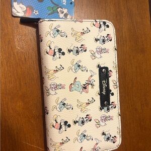 Disney Cream Wallet with Classic Characters. NWT